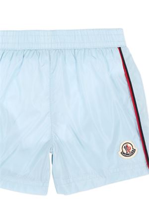 shorts da bagno con finiture tricolore MONCLER KIDS | L19512C0000453326711